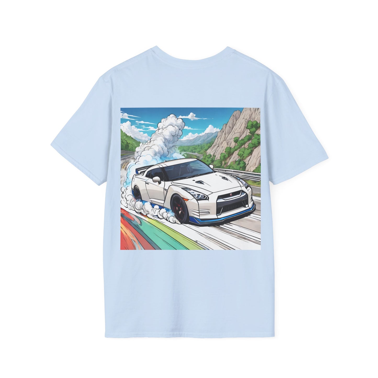 " Go, Go, Go Racing !!!!!!" Double Print Unisex Softstyle T-Shirt