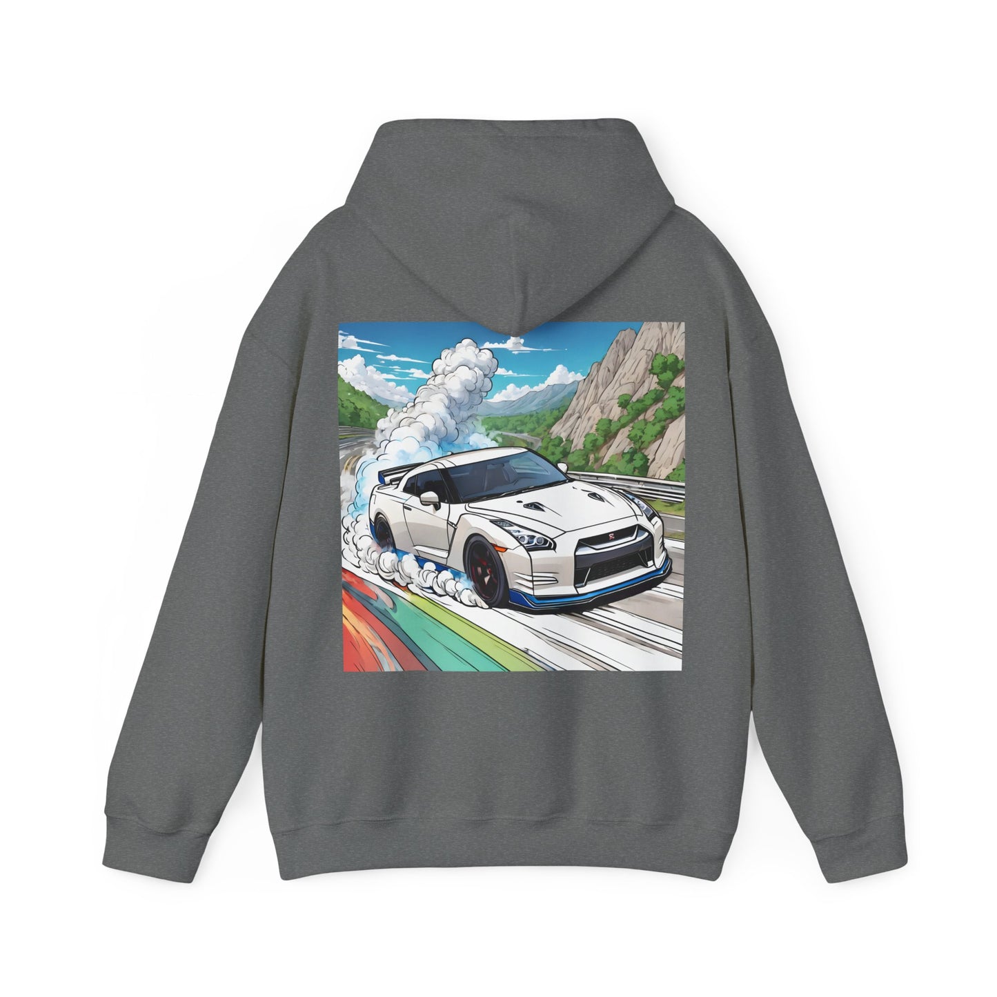 " Go, Go, Go Racing !!!!!!" Double Print Unisex Heavy Blend™ Hooded Sweatshirt