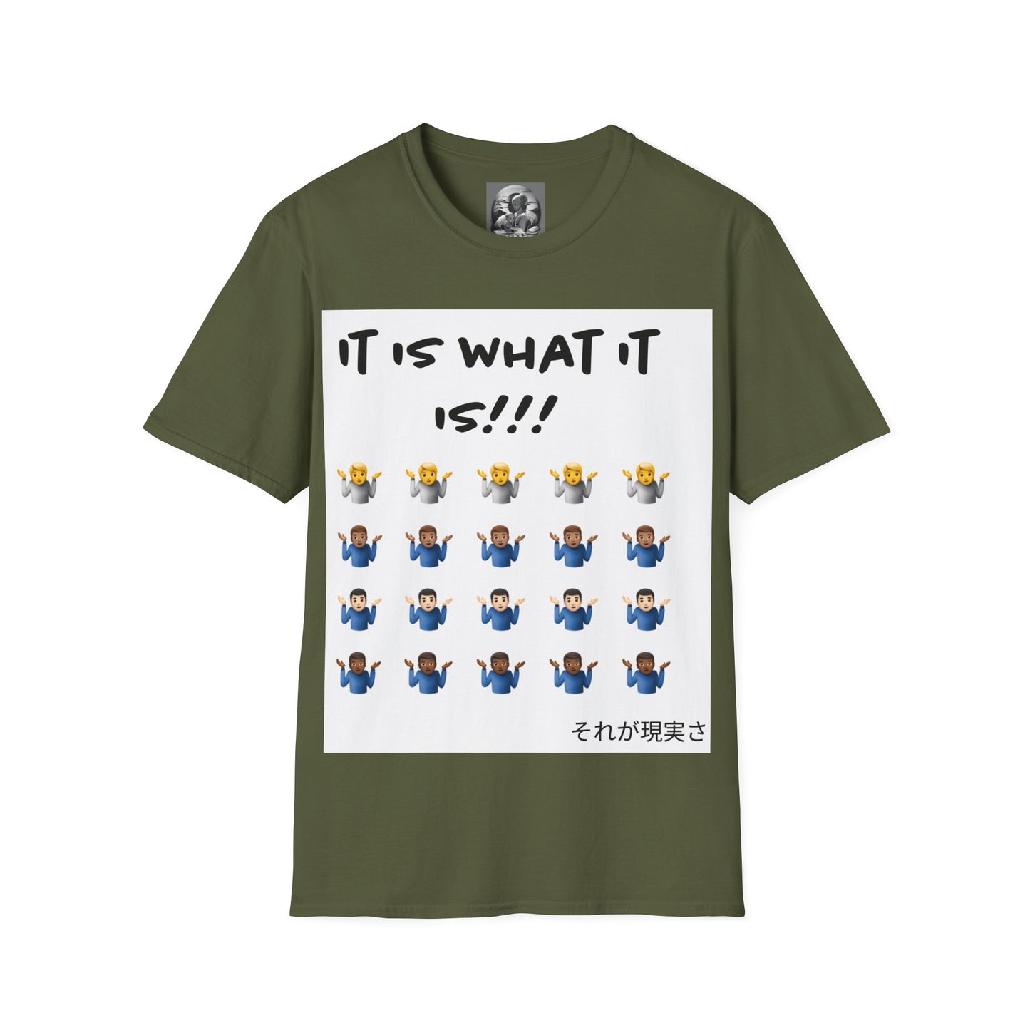 "It is what it is male" Single Print Unisex Softstyle T-Shirt