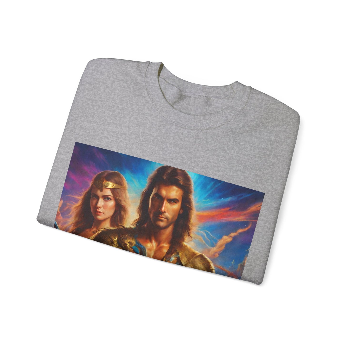 "80s medieval fantasy" Single Print Unisex Heavy Blend™ Crewneck Sweatshirt