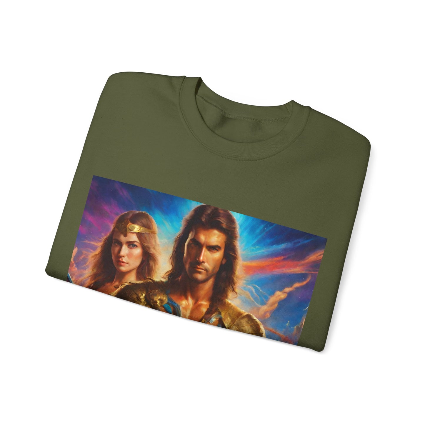 "80s medieval fantasy" Single Print Unisex Heavy Blend™ Crewneck Sweatshirt