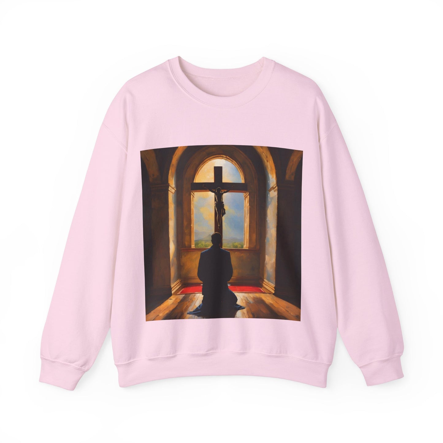 "In God we trust" Single Print Unisex Heavy Blend™ Crewneck Sweatshirt