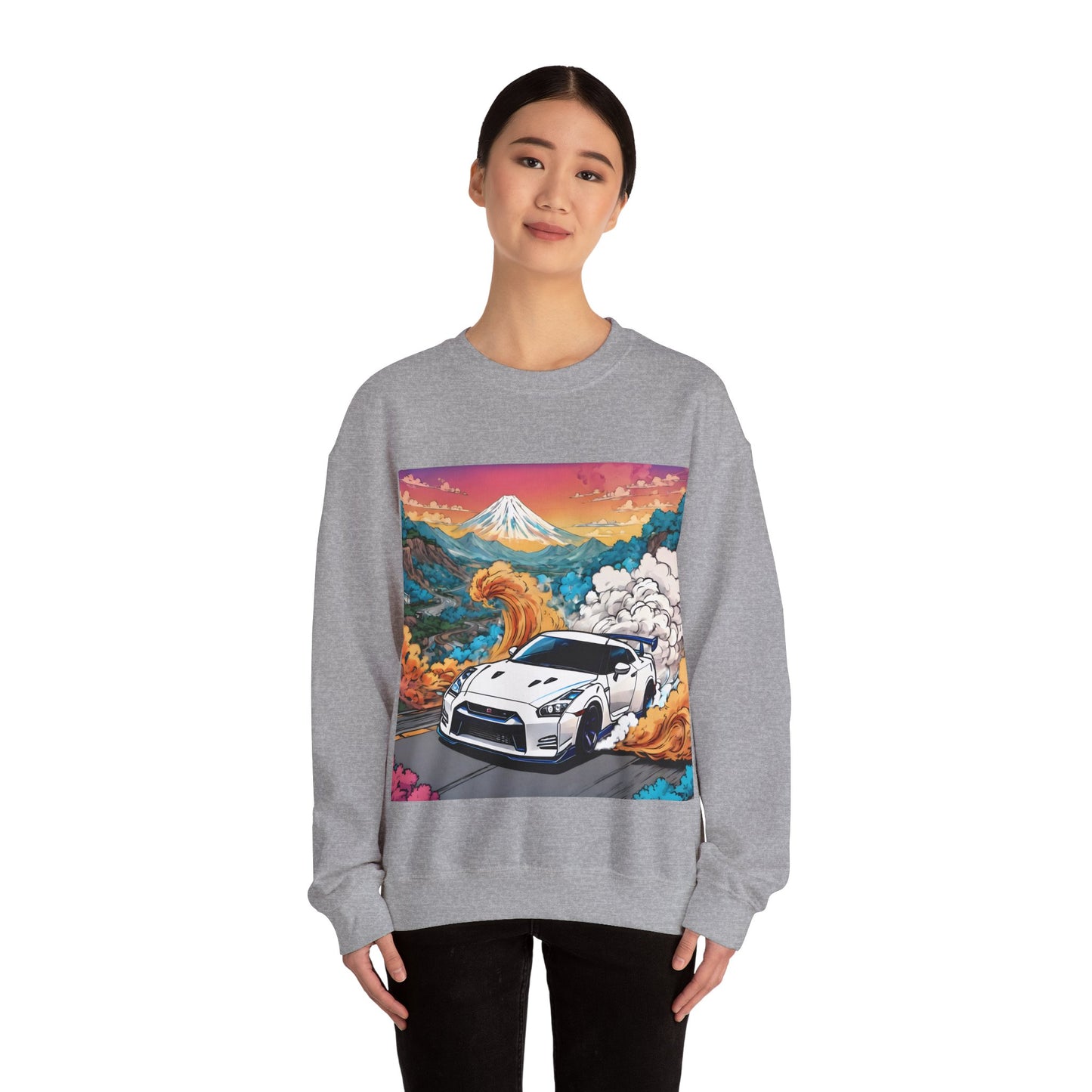 " Go, Go, Go Racing !!!!!!" Double Print Unisex Heavy Blend™ Crewneck Sweatshirt