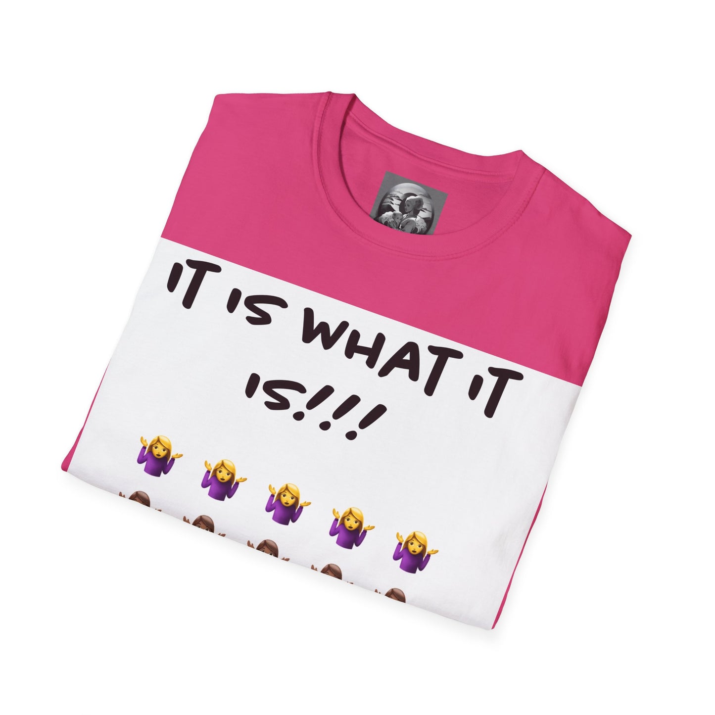 "It is what it is female" Single PrintUnisex Softstyle T-Shirt