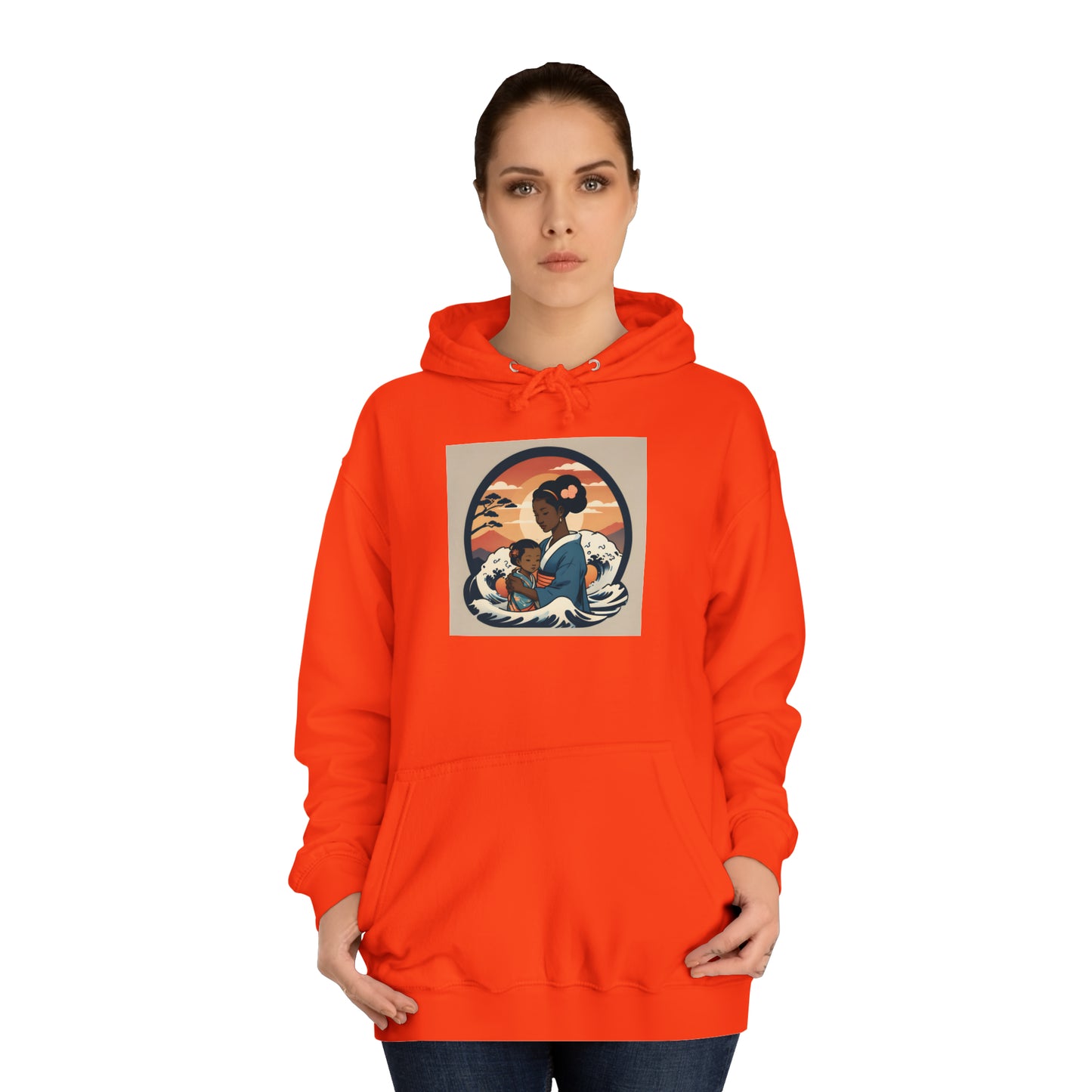 "Princess x Queen" Double Print Unisex College Hoodie