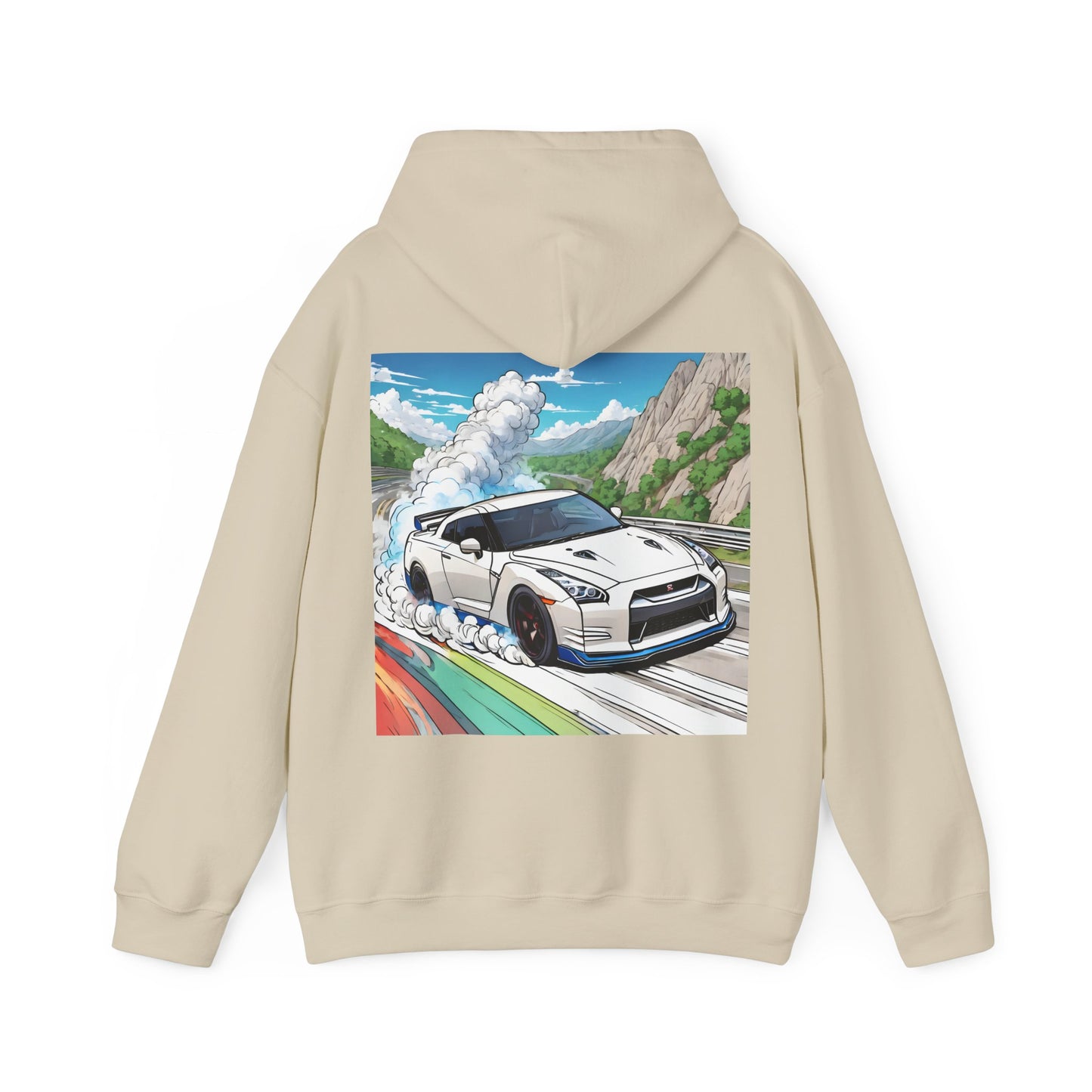 " Go, Go, Go Racing !!!!!!" Double Print Unisex Heavy Blend™ Hooded Sweatshirt