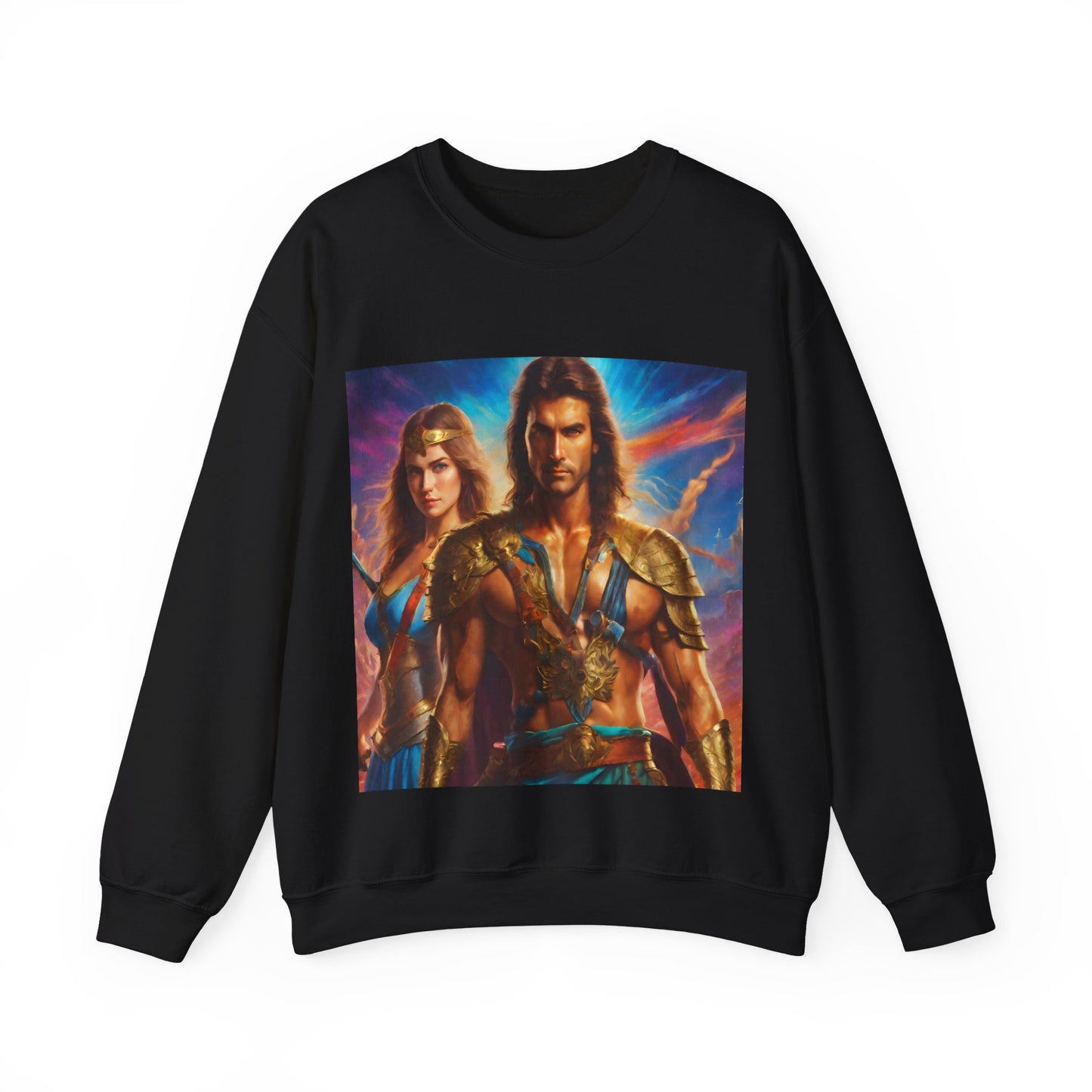 "80s medieval fantasy" Single Print Unisex Heavy Blend™ Crewneck Sweatshirt