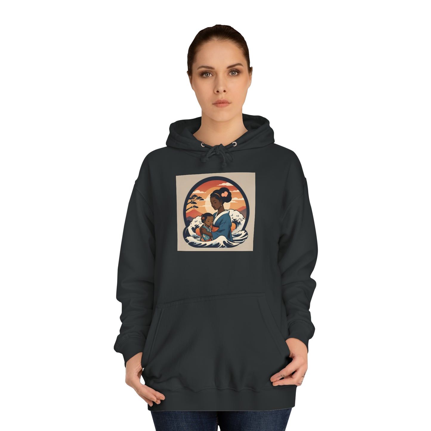 "Princess x Queen" Double Print Unisex College Hoodie