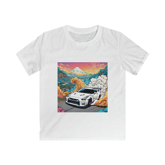 " Go, Go, Go Racing !!!!!!" Single Print Kids Kids Softstyle Tee