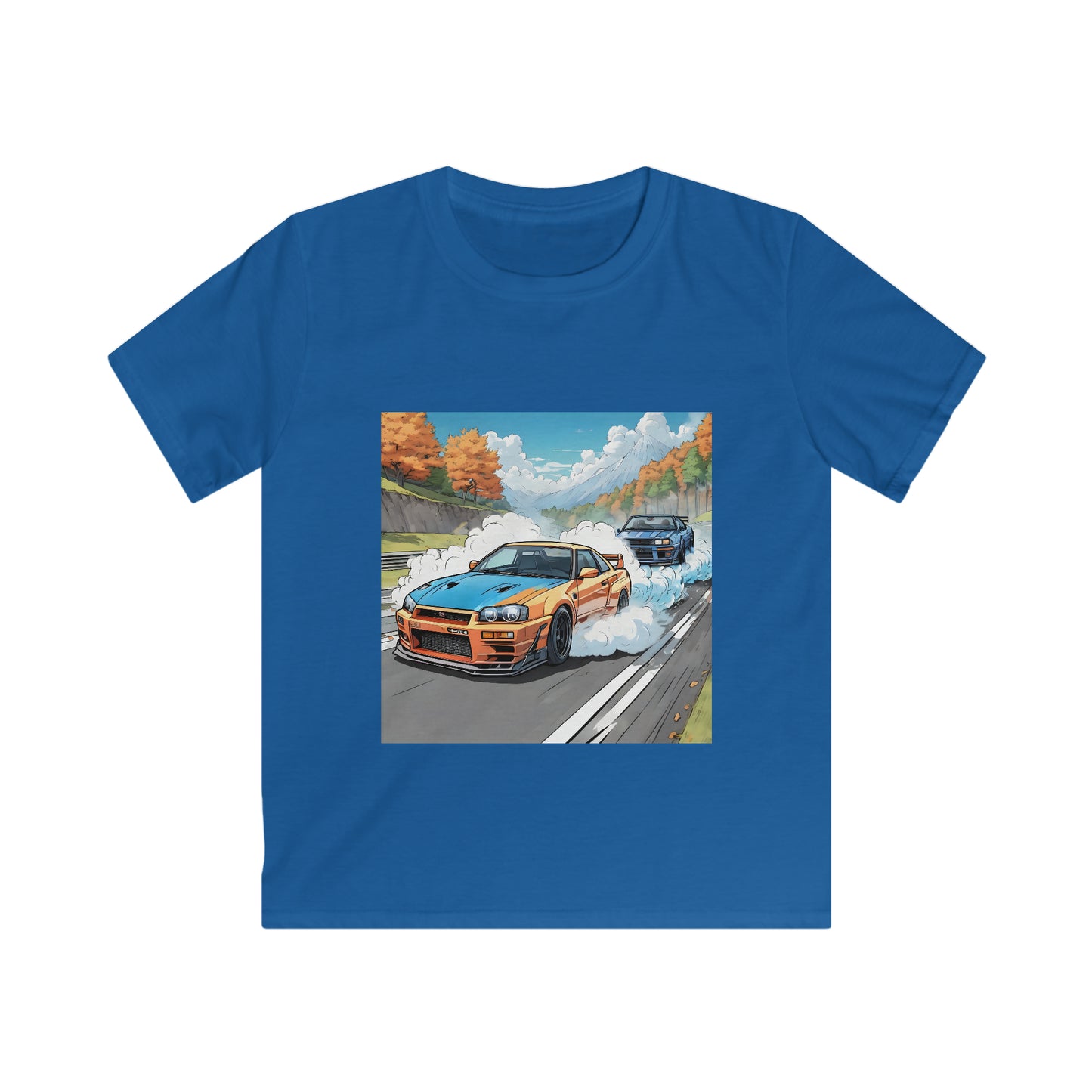 " Go, Go, Go Racing !!!!!!" Single Print Kids Kids Softstyle Tee