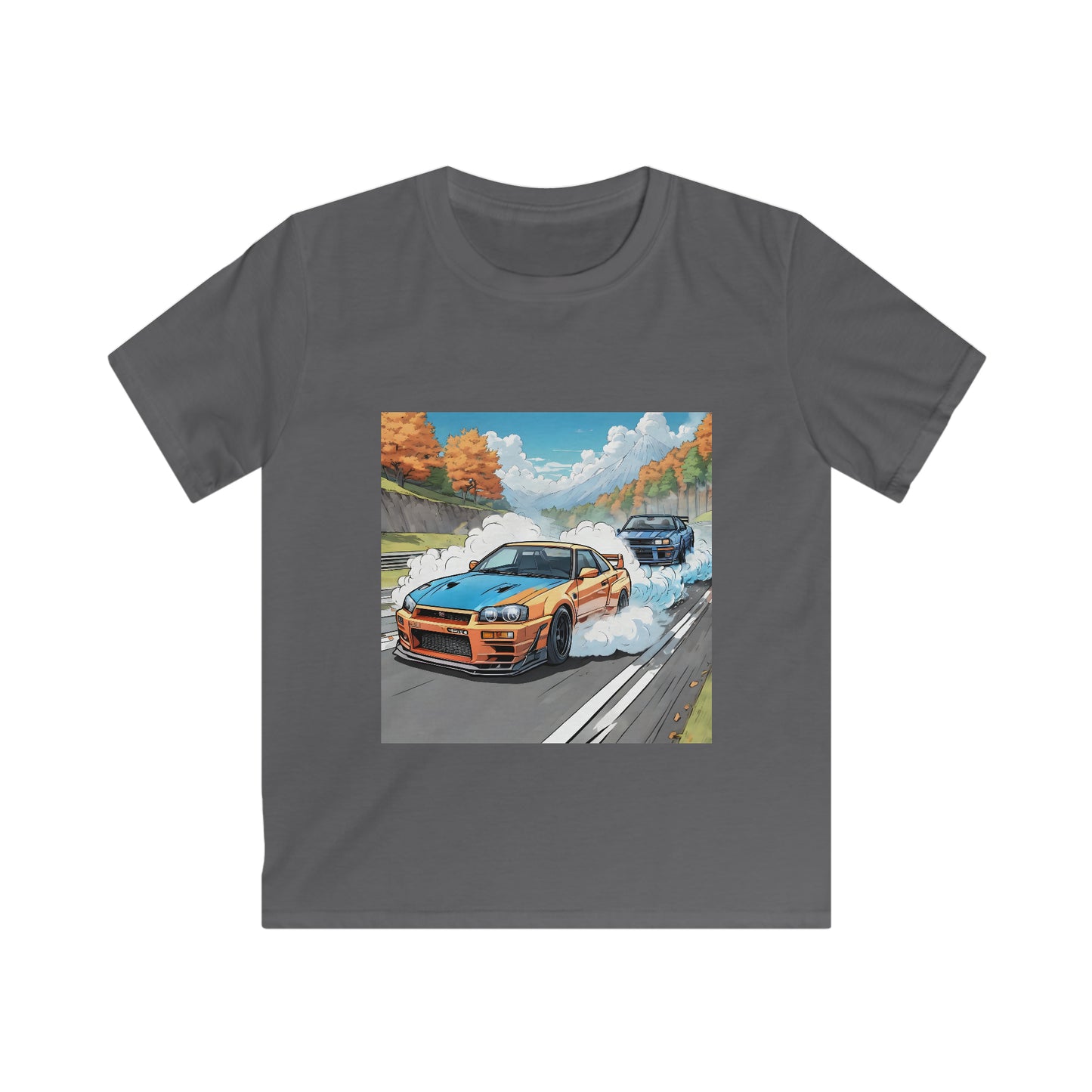 " Go, Go, Go Racing !!!!!!" Single Print Kids Kids Softstyle Tee