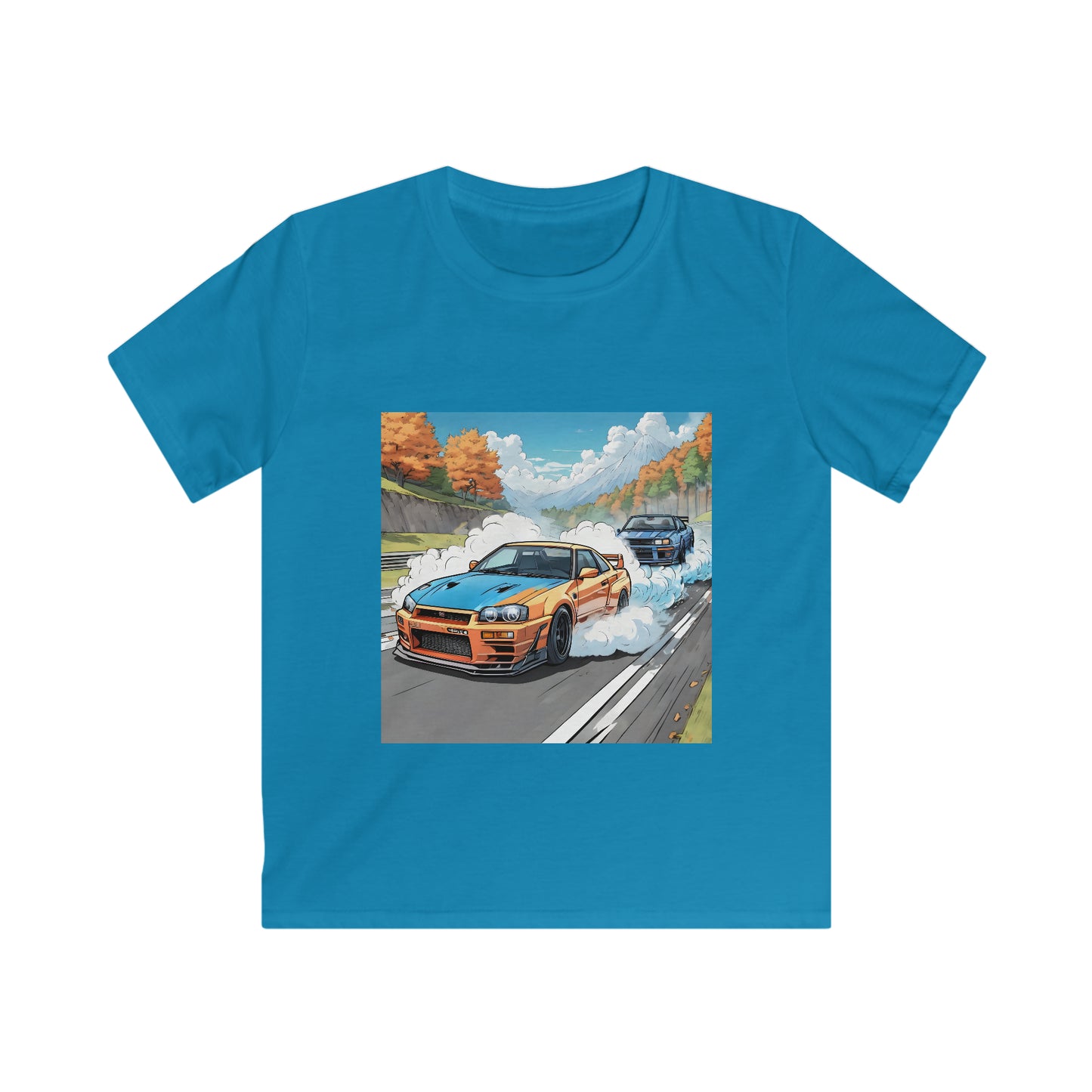 " Go, Go, Go Racing !!!!!!" Single Print Kids Kids Softstyle Tee