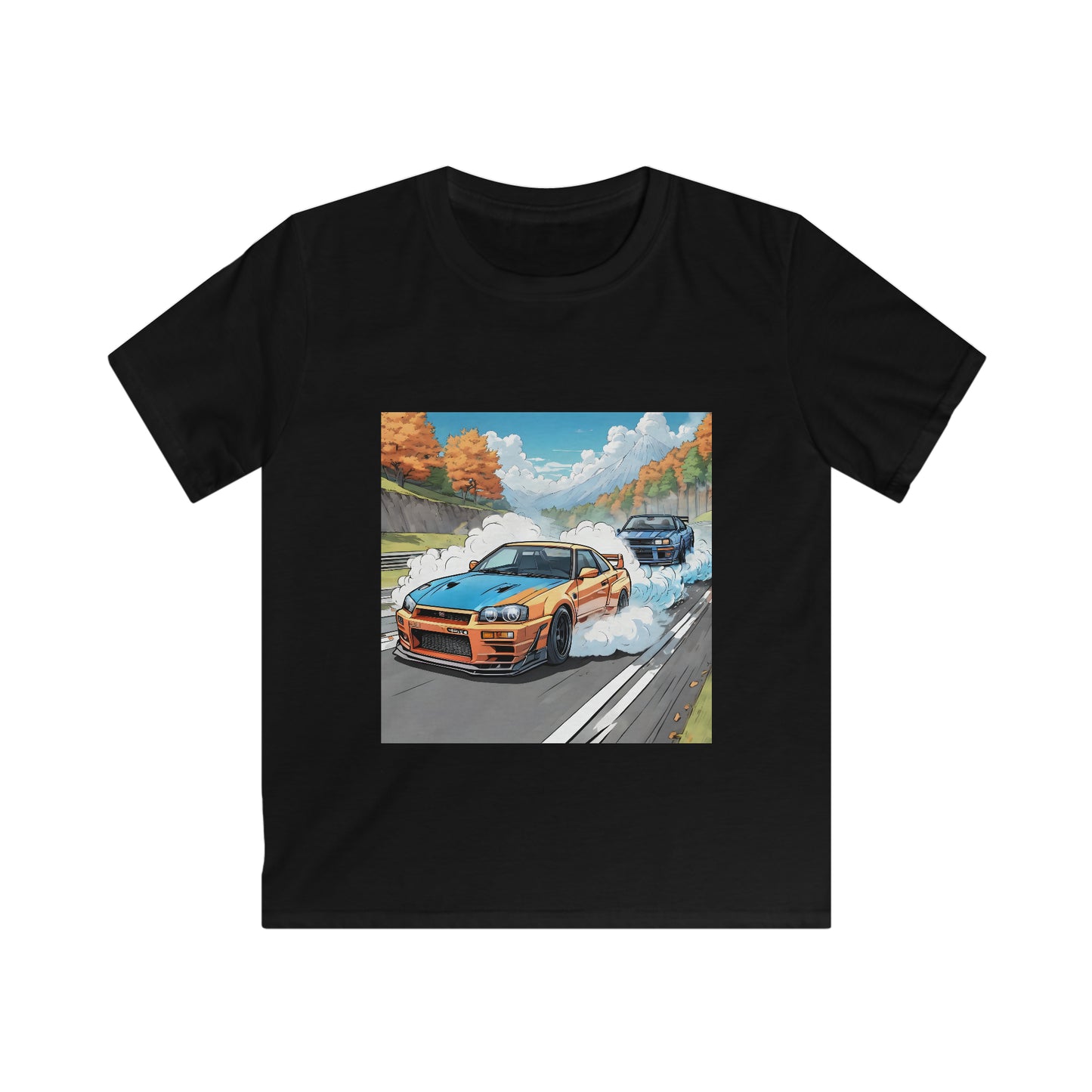 " Go, Go, Go Racing !!!!!!" Single Print Kids Kids Softstyle Tee